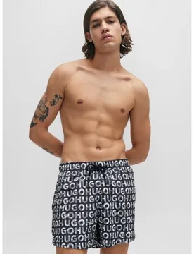 HUGO Mens Black Tortuga Swim Short - Male - Black - Small - Hugo Boss - FashionsVida