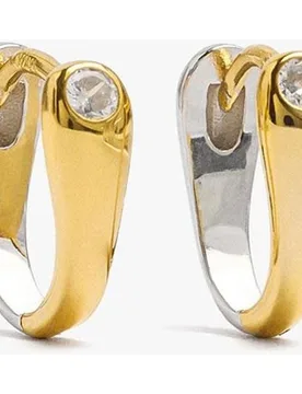 Pendientes de aro de plata de ley con forma de corazón - Parfois - FashionsVida