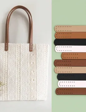 Piezas de correas de cuero sintético PU, asas de bolso cruzado tejido DIY, adecuadas para bolsos y bolsas de cosméticos, se pueden usar como accesor - Shein - FashionsVida