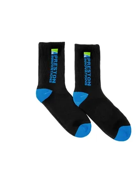 Logo Long Socks Black / Blue EU 39-43 Men - Preston Innovations - FashionsVida