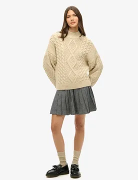 Superdry Damen Minirock im Vintage-stil mit Falten Blau - Größe: 36 - 64.99 - FashionsVida