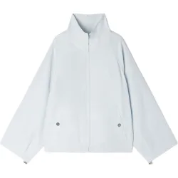 Cazadora de mujer oversize con cuello alto bordada
