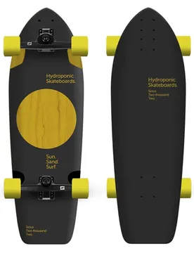 Surfskate Square 30´´ Lunar Black / Yellow 10 Pouces unisex