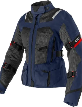 Giacca Moto Donna VENTOURING 4 LADY WP Navy Nero taglia XL - Clover - FashionsVida
