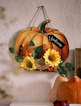 Decorazione LED sospesa a forma di zucca - arancione