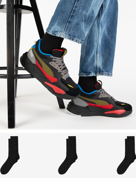 Pack Chaussettes X3 Crew noir 43/46 unisex