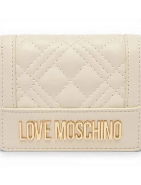 Portafoglio Quilted Donna Avorio in Sintetico - Love Moschino - FashionsVida