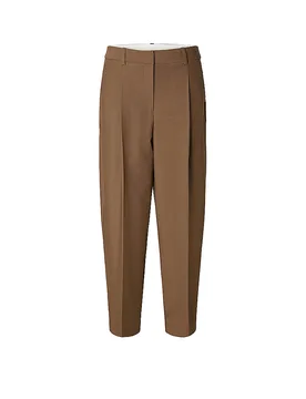 Pantalon Barrel Leg SLWBARREL marron 38/L32 - Selected Femme - FashionsVida
