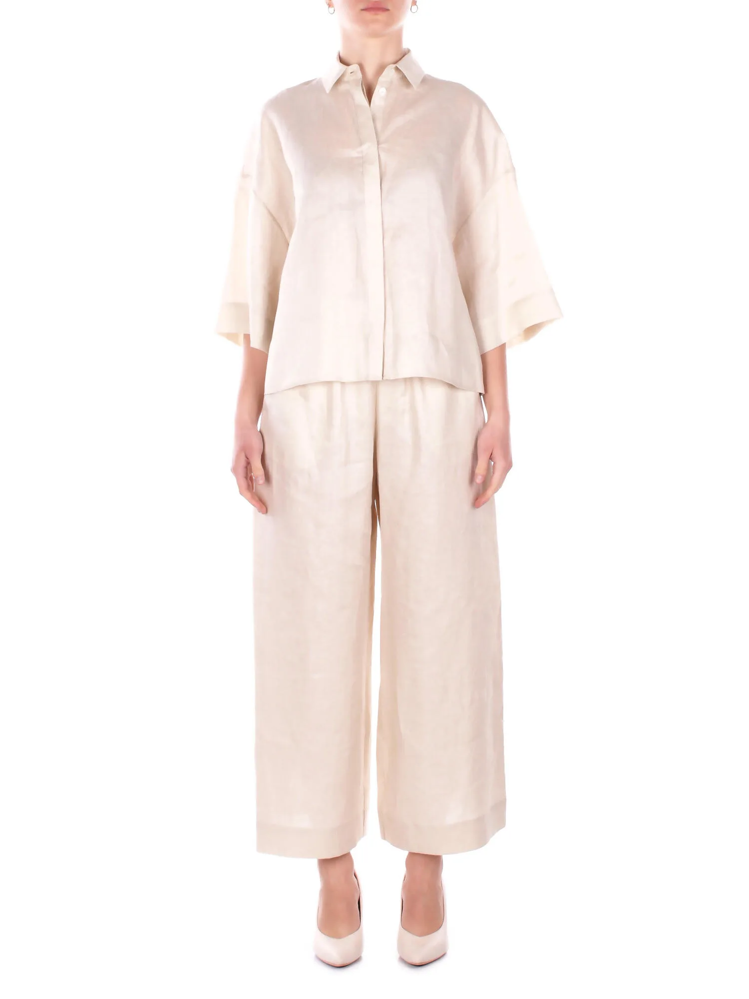MM MAX MARA Pantaloni Latte - MM MAX MARA - FashionsVida