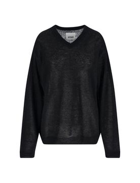 Alpaca-Blend Knit Sweater for Women