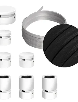 Cables Kit D´éclairage Linear Filé System Cm04 5 M 7 Unités White / Black One Size