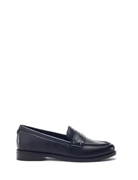 Women's 'Ema' Leather Loafers in Black Size: 8 - Black - Size: 8 - Moda in Pelle - FashionsVida