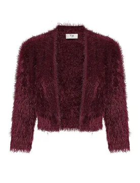 Chaqueta corta rojo oscuro L - Vera Mont - FashionsVida
