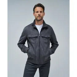 Chaqueta de hombre bomber de ante