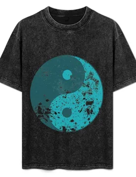 Splatter Yin Yang symbol T-Shirt Plus Size Lightweight Top - Aliexpress - FashionsVida