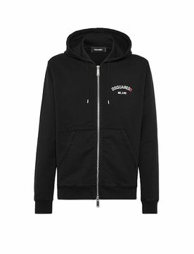 Sudadera con cremallera negro XXL