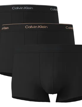 Boxers Lv00nb4389 Trunk Low Rise 3 Unités Black W / Heavenly Iris Logo / Black W L - Calvin Klein - FashionsVida