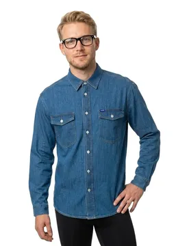 Hugo Chemise à Manches Longues Ebino Turquoise Aqua M