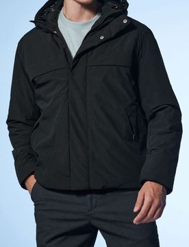 Giacca softshell con cappuccio - nero
