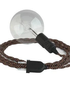 Cables Suspension Luminaire Tz22 5 M Black / Brown One Size - Creative - FashionsVida