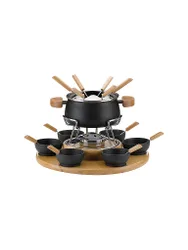 Fonduekarussell Natura 23tlg 1,2l Schwarz/Buche schwarz baby