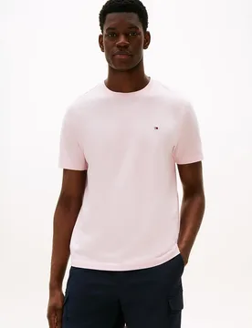 Camiseta de hombre regular de manga corta con bandera bordada - Tommy Hilfiger - FashionsVida