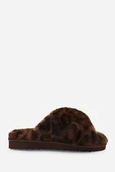 Women's 'Cuddle' Cross Over Fluffy Slippers Size: 3 - Multicolor - Size: 3
