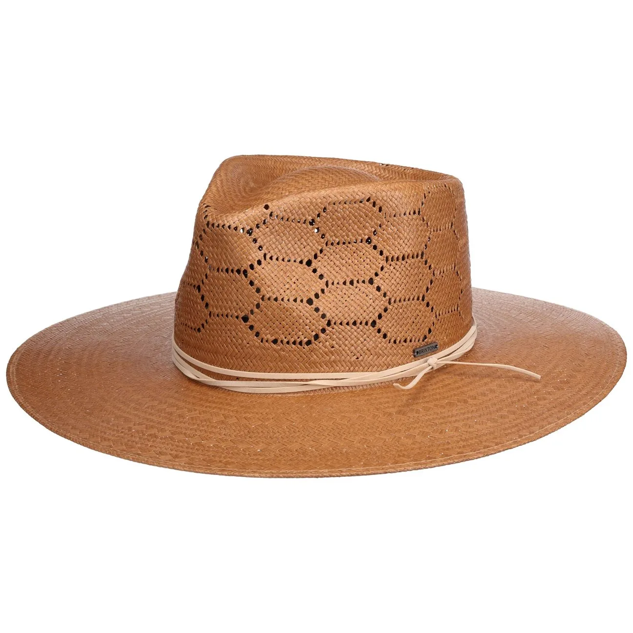 Vented Crown Straw Hat by - rose - Herren - Size: M/L (57-59 cm) - Brixton - FashionsVida