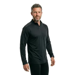 T-shirt à Manches Longues Avec Demi-zip Customized 22681 Black L