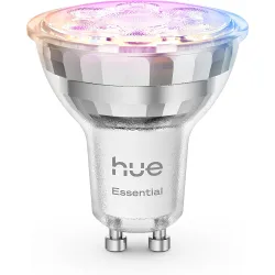 Bombilla inteligente LED Foco Hue Essential 4.7W GU10, RGB, Regulable, Control App y Voz, Asistentes de voz