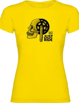 Maglietta A Maniche Corte Just Ride Yellow - Kruskis - FashionsVida