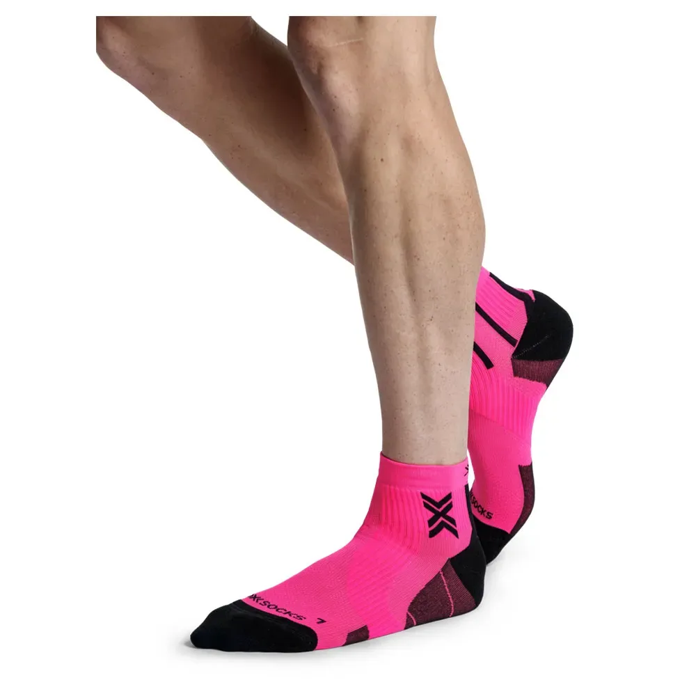 Calzini Corti Run Perform Fluo Pink / Black EU 42-44 - X-SOCKS - FashionsVida
