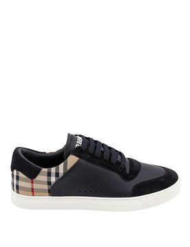 Sneaker in pelle e camoscio