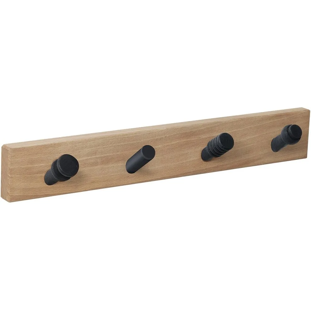 Percha Madera y Madera 4 Colgadores 9404HNNE4 - Nesu - FashionsVida