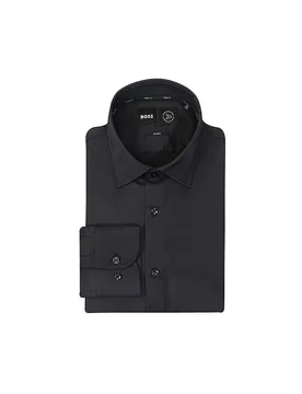 Chemise Slim Fit HANK noir 44 - BOSS - FashionsVida