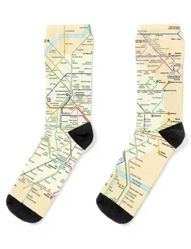 Paris, France Metro Subway Tube Underground Map Socks golf japanese fashion custom winter thermal Man Socks Women's - Aliexpress - FashionsVida