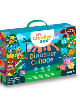 Attività Sensoriale Di Collage Di Dinosauri