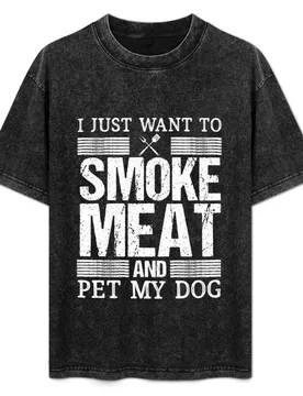 I Just Want To Smoke A Pitmaster Smoking Bbq Meat T-Shirt Quick Dry Sports Short Sleeve Tee - Aliexpress - FashionsVida