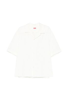 Tiger' Hawaiian Short Sleeve Shirt in Cotton Jacquard