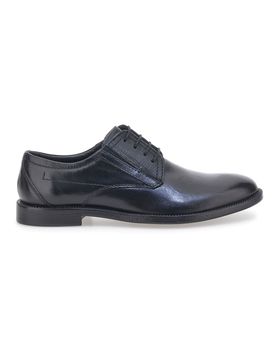 Scarpe Stringate Nere In Vera Pelle 615 40
