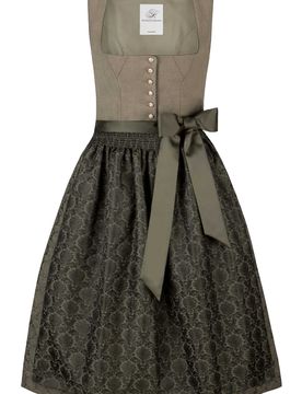 Dirndl Patricia (olive, Gr. 50) von Heimatgwand für Damen, Mieder: 100% Polyester, Rock: 58% Polyester, 42% Baumwolle