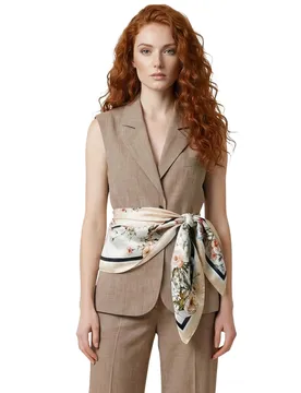 Liu Jo Damen Weste Beige 512816
