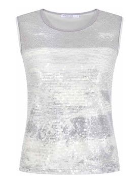 Top Canotta Con Paillettes