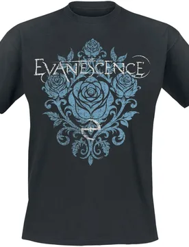T-Shirt - Blue Rose - S bis XL - für Männer - Größe XL - schwarz - Lizenziertes Merchandise! - Männer - male - Evanescence - FashionsVida