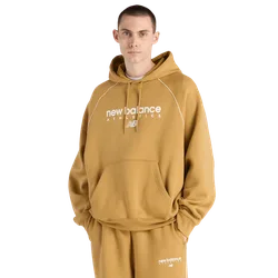 Fleece Herren Kapuzenpullover - Beige - Größe M - Baumwoll-Jersey Beige M