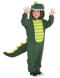 Dinosaurier Kinderkostüm Overall grün-gelb