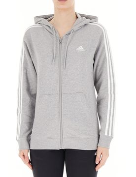 Adidas Felpa con zip GRIGIO L