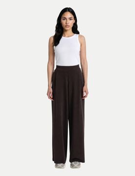 Wide-Leg Jerseyhose Braun S