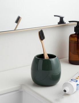 Porta-spazzolino da denti - verde pallido
