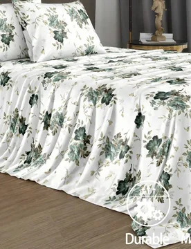Juego de ropa de cama de 4 piezas con patrón de mariposa de línea blanca, juego de ropa de cama suave de fácil cuidado (1 sábana plana + 1 sábana - Shein - FashionsVida